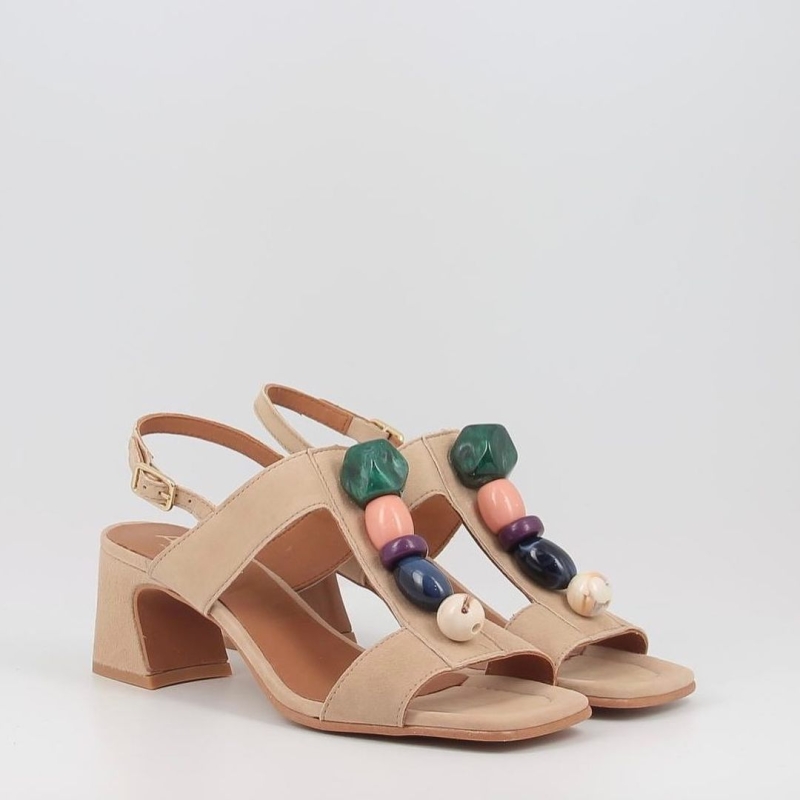 Sandalias con tacón de 6,5 cm ideales para vestir y para el día a día #sandal 